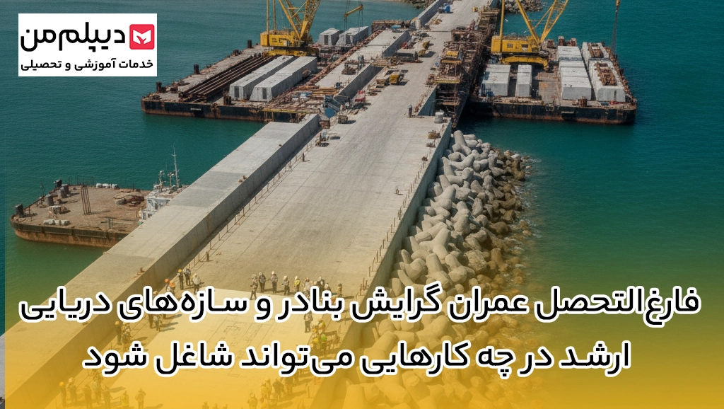 فارغ‌التحصیل رشته مهندسی عمران گرایش بنادر و سازه‌های دریایی ارشد در چه کارهایی می‌تواند شاغل شود