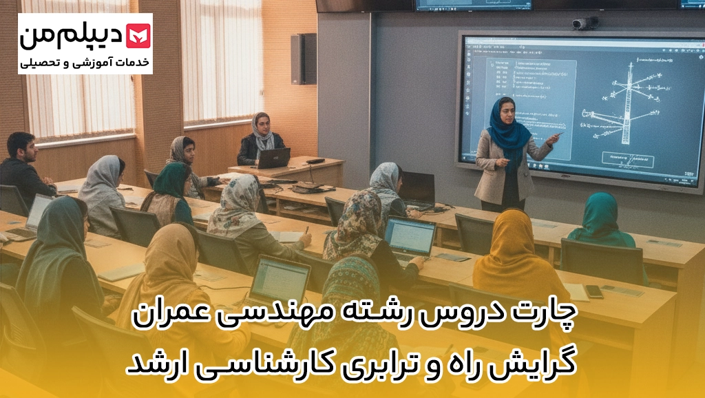 چارت دروس رشته مهندسی عمران گرایش راه و ترابری کارشناسی ارشد