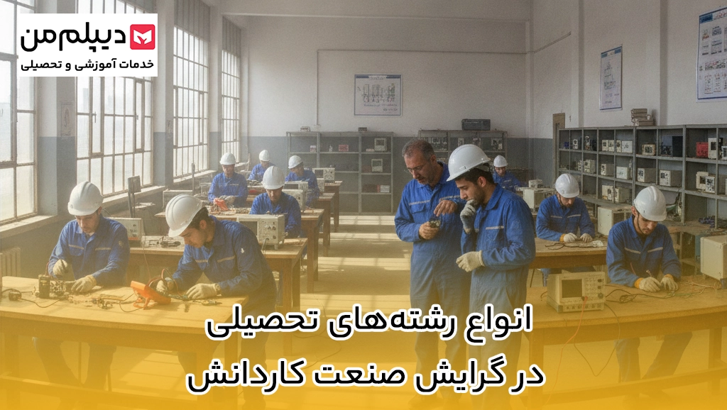 انواع رشته‌های تحصیلی در گرایش صنعت کاردانش